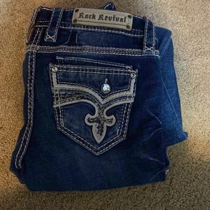 only wore a couple times very cute rock revival jeans size 27